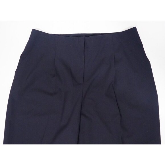 Lafayette 148 Navy Blue Staight Leg Wool Dress Pants $698, Size 12 (US) - Picture 2 of 12